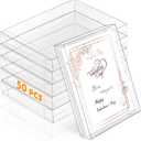 Sintuff 50 Pcs Clear Card Box Greeting Card Storage Boxes Clear Plastic picture display for Greeting Cards 5.39 x 7.36 x 1 Inches Photo Storage Box Rectangle Small Boxes for Favors