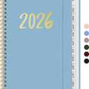 2 x 2026 Planner - Weekly and Monthly Planner, January 2026 to December 2026, Spiral Bound 2026 Calendar Planner Book, Inner Pocket, Perfect for Office Home School Supplies - A5 (6.3" x 8.5"), Baby Blue