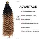 Ombre Water Curly Crochet hair 14 Inch 3 Pack Black to Honey Blonde Water Wave Crochet Curly Hair for Black Women Shoulder Length 1b 27
