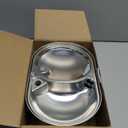 Dual Bowl Cat Water Fountain 3L/101oz,Stainless Steel Pet Drinking Fountain,2-in-1 Cat Bowls for Food-Wate(Water-Water),Ultra-Silent Automatic Dog Water Dispenser with Pump and 5 Filters