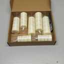 Raycare Flameless Candle with Remote Timer, 7 Flickering Acrylic Battery Operated LED Pillar Candles with Embedded Star String for Valentine's Day, Home Decor, and as a Gift (Ivory)