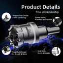 Mollom (7-3/4''|197mm) Heavy Duty Carbide Hole Saw with 2 Pilot Drill Bits, Hole Cutter cuts Stainless Steel, mild Steel, Iron, Copper, Brass, Plastic