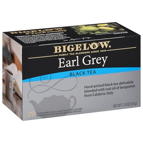 Bigelow Tea Earl Grey Black Tea, Caffeinated Tea, 20 Total Tea Bags (Pack of 2)