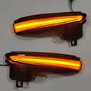 HIGH FLYING Car Accessories LED Side Mirrors, Sequential Dynamic Turn Signal Lights Indicator, Pair for Toyota Tacoma 2016-2023, RAV4 2019-2025, Highlander 2020-2025, Set of 2, Smoked Black