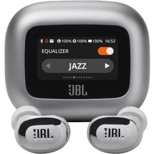 JBL Live Buds 3 - True Wireless Noise-Cancelling Bud-Type Earbuds, 40Hrs Total Playback, Wireless Charging, 6 Mics for Perfect Calls, Multi-Point Connection, IP55 Waterproof and dustproof (Silver) JBL Live Buds 3 - True Wireless Noise-Cancelling Bud-Type Earbuds, 40Hrs Total Playback, Wireless Charging, 6 Mics for Perfect Calls, Multi-Point Connection, IP55 Waterproof and dustproof (Silver)
