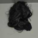 Men's Short Black Bob Wig with Full Bangs Unisex Funny Costume Wig for Men Halloween Cosplay Party (Adults)