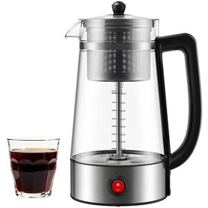 Percolator Coffee Pot Electric 10 Cup, Automatic Keep Warm, Stainless Steel Basket, Cool-Touch Handle