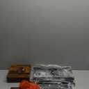 ROSSNY Plant Stand with Grow Lights  Warm LED Lamp, Corner Plant Stand for Indoor Plants, 6 Tier 44 Inch Tall Wood & Metal Floor Plant Shelf, Pot Not Included, Brown