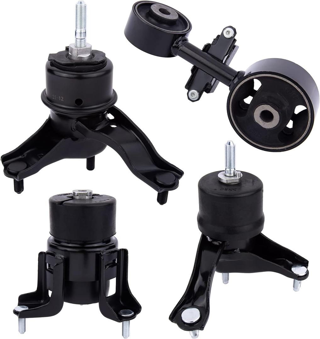 Engine Motor and Transmission Mount Set of 4 - Compatible with Toyota Camry Motor Mounts 2002-2006 2.4L Automatic Trans - Replaces A4203, A4211, A4204, A4207 - Front, Right, Rear, Upper