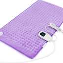 Heating Pad-Electric Heating Pads for Back,Neck,Abdomen,Moist Heated Pad for Shoulder,Knee,Hot Pad for Pain Relieve,Dry&Moist Heat & Auto Shut Off, (Light Purple, 33''17'')