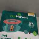 FurHaven Portable Pet Playpen for Dogs & Cats, Foldable, Indoor Kitten Playpen with Mesh Sides, Foldable, Pop Up Travel Dog Pen, X-Large, Green & Pink