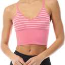 Design by Olivia Women's Longline Sports Bra Padded Workout Yoga Tank Top Gym Running Fitness Crop Top Shirt (S)