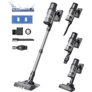 Proscenic Cordless Vacuum Cleaner,45Kpa 55Mins P11 Mopping Wet Dry Vacuum and Mop Combo All in one, Lightweight Stick Vacuum with LED Display, Long Runtime Ease of use for All Floors Pet Hair Carpet