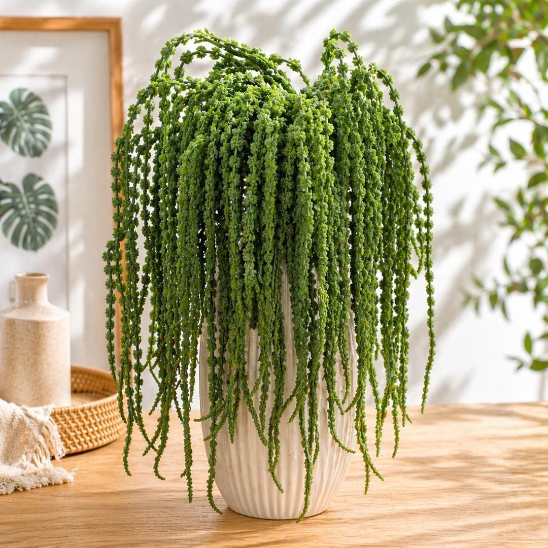 10Pcs Amaranthus Artificial Hanging Plants Fake Amaranthus Flower Bleached Wisteria 33" Long Hanging & Cascading Flowers for Wedding Floral Arrangement,Home Garden Decor,Party Supplies