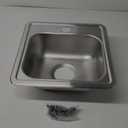 Elkay D11516 Dayton 15" Drop In Single Basin Stainless Steel Kitchen Sink - 1 Faucet Hole (15 x 15 with 3.5" Drain Hole)