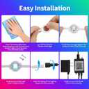 Vanesa 500ft Permanent Outdoor Lights for House, IP67 Waterproof with App & Remote Control, Courtyard Party Light Strips Flexible Outdoor DIY Tape Lights for Deck Garden, All Saints' Day Decoration
