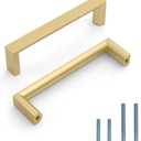 10 Pack 3.75 Inch(96mm) Kitchen Cabinet Handles Gold Cabinet Pulls Kitchen Cabinet Hardware Drawer Pulls for Cupboard Wardrobe