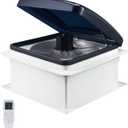 VEVOR RV Vent Fan, 14 inch 12V 10-Speed Reversible with Power Top Lid & Remote Control, DC Motor,12" Blade,Fits 14 x14 inch Roof Openings