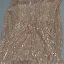 Gold 70s Disco Costume: Women's Sequin Backless Halter Neck Jumpsuit with Disco Ball Accessories