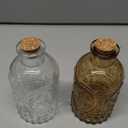 Small Clear Glass Apothecary Diffuser Decorative Bottles Vase Home Decorations Ornaments with Cork Lids ,Spice Container Spell Jars,Wedding Witchcraft Supplies, Set of 3 ,Antique /Vintage Style