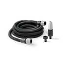 G.F. SRL Aquapop Grey Easy 50 ft Self-Expandable Fabric Hose Made in Italy with Mini Lance and Fittings for Irrigating Gardens and Balconies, Dark Grey