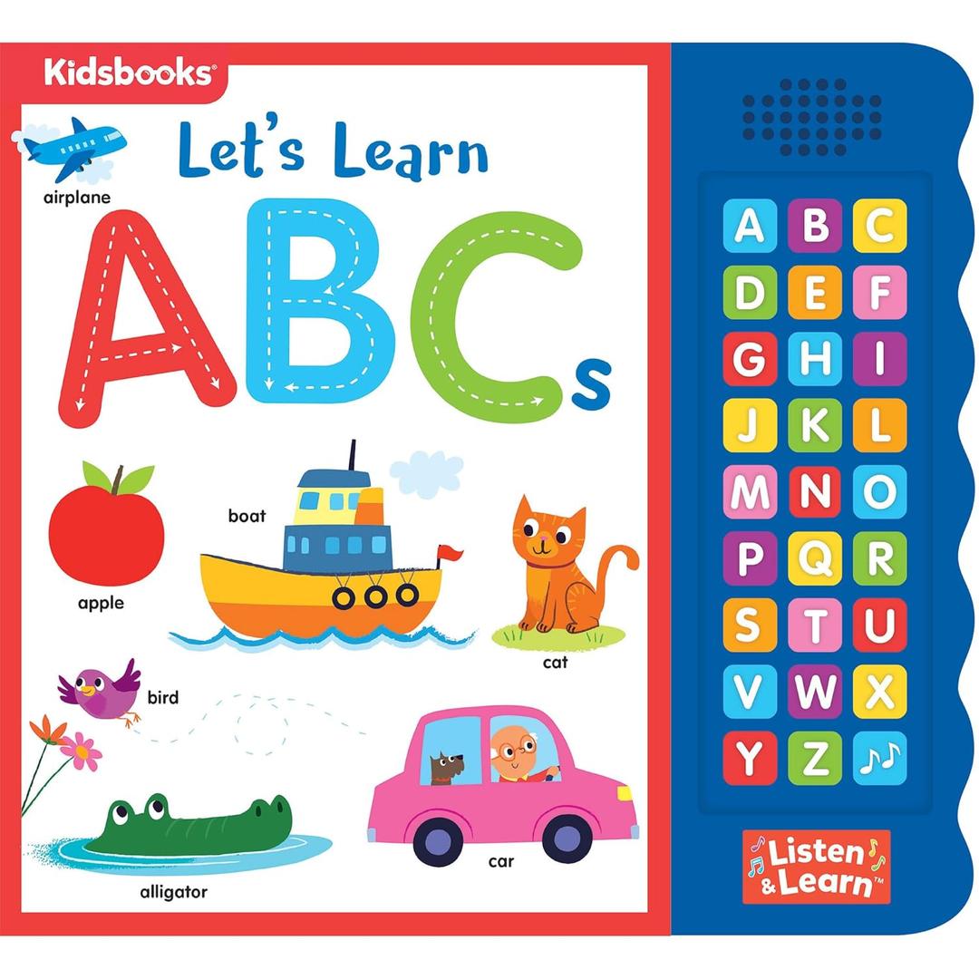 Lets Learn ABCs  Interactive Toddler Sound Book with 27 Buttons | Tracing, Alphabet Song, Children's Board Book | Learn Letters & First Words | Fun Learning Activities for Boys & Girls