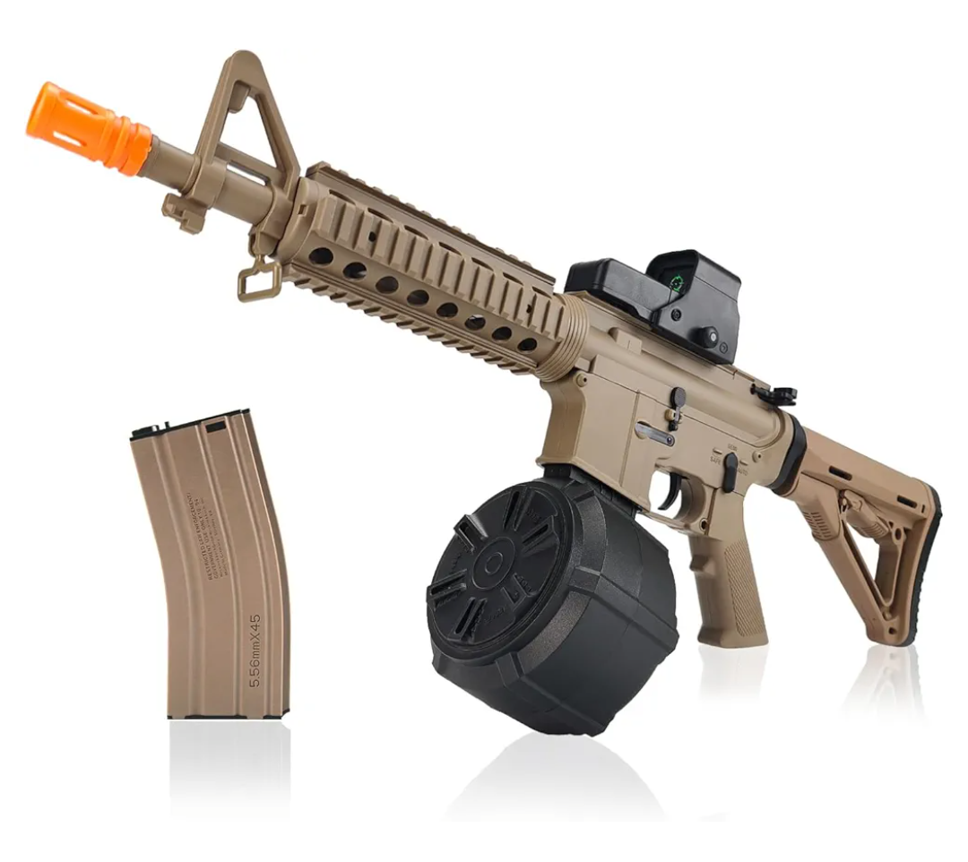 BIU BLASTER Gel Ball Blaster 280+ FPS,100+ Ft Range Full Size Splatter Ball Blaster 1500+ Capacity Drum 7.4v 1200mAh Battery Electric Automatic Splat Blaster for Ages 14+ Years Outdoor Game Toy