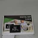 Digital Calendar Dementia Alarm Clock with Day and Date for Elderly - 15 Alarms 5 Colors Display Large Display Alzheimers Clock Large Digital Clock for Seniors (7in Black)