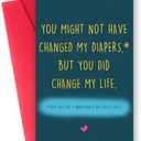 ATTLVV Funny Fathers Day Card for Step Dad, Happy Father's Day Gifts from Step Daughter Son,Bonus Dad Fathers Day Card Gift, Pack of 6