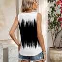Zeagoo Tank Top for Women 2026 Summer Loose Fit Sleeveless Pleated Flowy Floral Tunic Dressy Blouse (L)