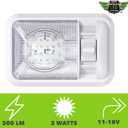 2 Pack 12V RV Ceiling Dome Light RV Interior Lighting for Trailer Camper with Switch, Single Dome 300LM (Natural White 4000-4500K, 2-Pack)