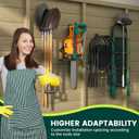 Garden Tool Organizer Rack, Wall Mount Garage Tool Organizer Storage Hook for Yard Shed, Metal [Garage Garden Tool Hanger for Lawn Organizer Holds Shovel,Rakes,Brooms,Hoses 2 Pack
