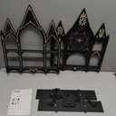 Gothic Trinket Shelf, Wall Shelf for Bedroom, Black Floating Shelves Gothic Witchy Home Decor Aesthetic Wall Goth Room Decor Decorative Crystal Display Shelves Vintage Gift