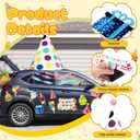 Relaxweex 27 Pcs Large Car Birthday Decorations Happy Birthday Magnets with Large Party Hat Colorful Reflective Automotive Car Magnets for Refrigerator Door Metal Surface