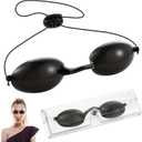 Geiserailie Beauty Patient Protective Goggle, Red Light Therapy Goggles, Adjustable Tanning Laser Hair Removal Safety Glasses for IPL, LED, UV Lamp, without Blocking Light, Transparent