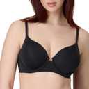 Maidenform Womens Underwire Bra, Barely There No-Show Bra, Full Coverage, Adjustable & Convertible Straps (38D, Black)