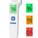 Thermometer for Adults and Kids, Digital Forehead Thermometer with Fever Alarm, Silent Mode & 35-Set Memory, Object 2 in 1 Mode
