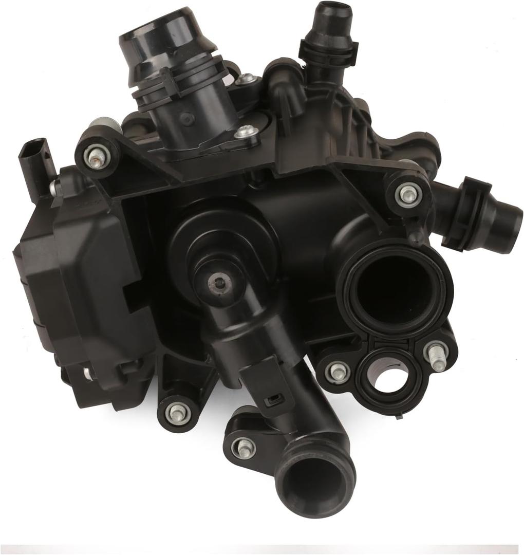 MITZONE Engine Coolant Thermostat Housing Heat Manage Module compatible with 2017-2021 BMW X3 X4 230i 330e 330i 430i 530e 530i 740e xDrive B46 B48 2.0L Replace 11537644811