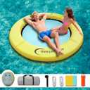 Inflatable Water Hammock, Suitable for Lakes, Pools, Beaches, Rivers, Adult Parties, Round Inflatable Dock, 96.5inch*96.5inch*6inch