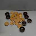 24 Pcs Ceramic Succulent Pots 2.5 Inch Small Plant Pots Indoor with Drainage and Bamboo Saucers Colorful Succulent Flower Planters for Garden Plants Home Decor(Round,1.2 Inch H)