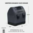 Igloo Gripper CoolBox 10 Qt Cooler, Tactical Gray, 10 quarts