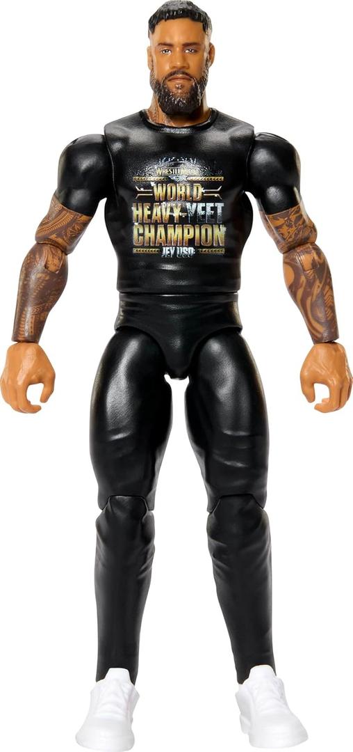 Mattel WWE Jey USO Play & Display Action Figure | Main Event Series #166, 6-inch Collectible Superstar with 14 Articulation Points & Life-Like Look