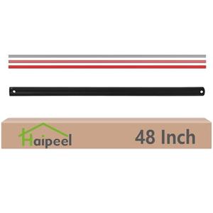 Haipeel 48 Inch Ceiling Fan Downrod Accessories with Extended Cord, 4 FT Black Downrod for Ceiling Fan, 1 Inch Outside Diameter for a Wide Range of Fans Not Threaded (Black)
