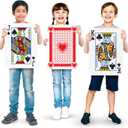 Gamie Giant Poker Jumbo Playing Cards - 10.5 Inches X 14.5 Inches - Extra Large Playing Cards Set with 2 Jokers - Huge Casino Game Cards for Kids and Adults - Oversize Poker Party Decorations - 1 Pack