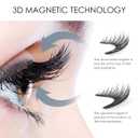 Magnetic Eyelashes with Applicator, 4 Pairs Reusable 3D False Lashes Natural Look, No Glue or Eyeliner Needed, Water Resistant Lightweight Makeup Kit for Daily Wear