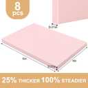 SGHUO 8pcs 4"x6" Rubber Carving Blocks, Soft Linoleum Block for Printmaking, Rectangle Linocut Blocks Stamp Carving Tools, Easy Cut Lino Blocks Crafts Making Kit (Pink)