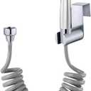 Bidet Stainless Steel Hand Shower, Muslim Stainless Steel Shower, Baby Cloth Diaper Spray Set with Spring Hose, wall Mount