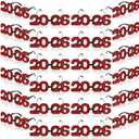 Relaxweex 24 Pcs 2026 Graduation Glasses 2026 Plastic Eyeglasses Glitter Frames Glasses for Graduation Party Favor (Red)