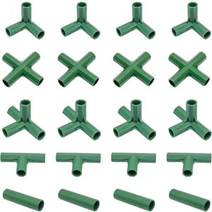20PCS 16mm Gardening Frame Joints Pole Connector Straight Plastic Greenhouse Frame Connector