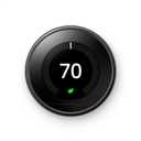 Google Nest Learning Thermostat - 3rd Gen (2015) - Programmable Smart Thermostat for Home - Works with Alexa - Mirror Black
